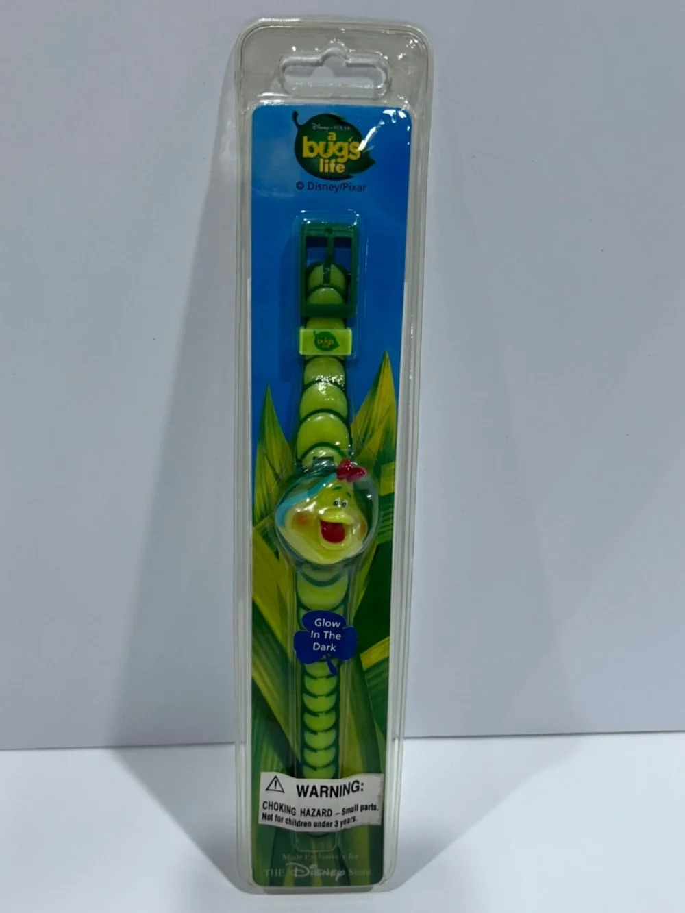 A Bugs Life HEIMLICH Pixar/Fantasma Caterpillar Watch Vintage (Glow in the Dark)